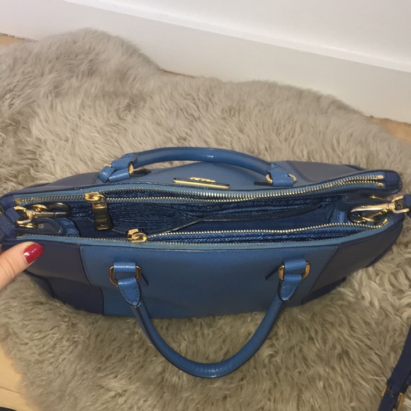 PRADA Bluette+Cobalto Saffiono Lux Authentic - Picture 5 of 6